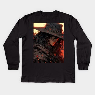 Hunters of the Dark: Explore the Supernatural World with Vampire Hunter D. Illustrations: Bloodlust Kids Long Sleeve T-Shirt